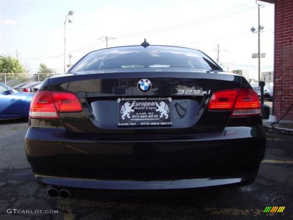 2008 3 Series 328xi Coupe - Black Sapphire Metallic / Black photo #5