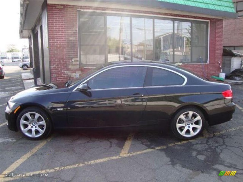 2008 3 Series 328xi Coupe - Black Sapphire Metallic / Black photo #7
