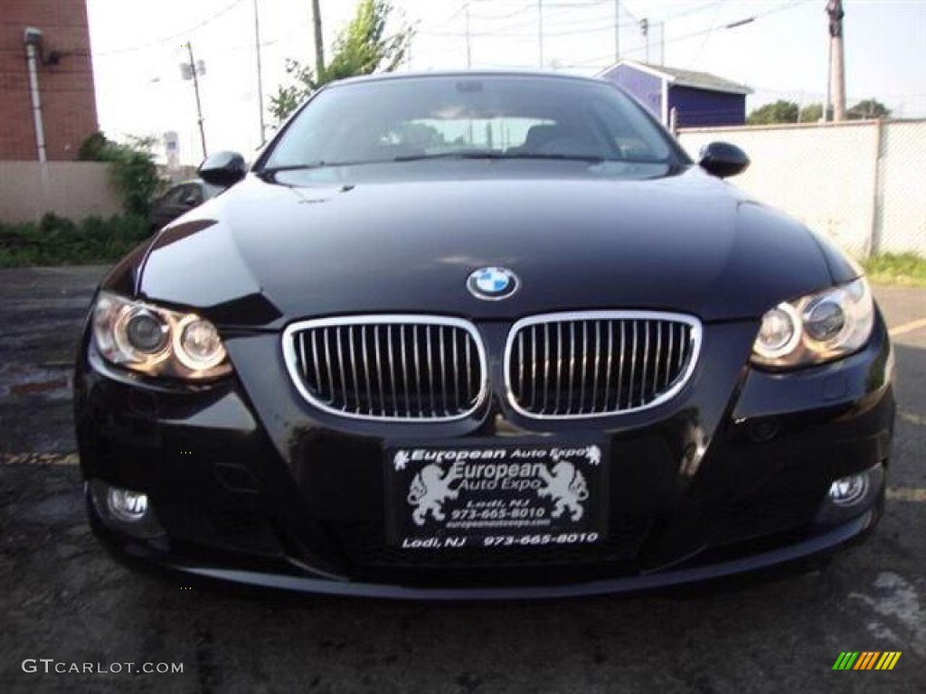 2008 3 Series 328xi Coupe - Black Sapphire Metallic / Black photo #8