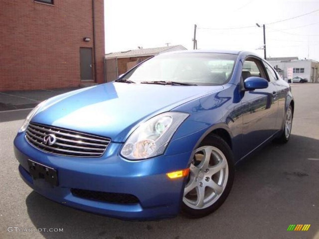 2007 G 35 Coupe - Athens Blue Pearl Metallic / Wheat Beige photo #1