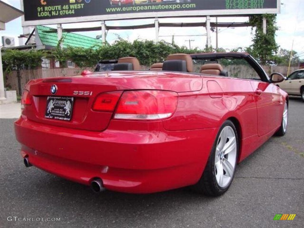 2009 3 Series 335i Convertible - Crimson Red / Saddle Brown Dakota Leather photo #3