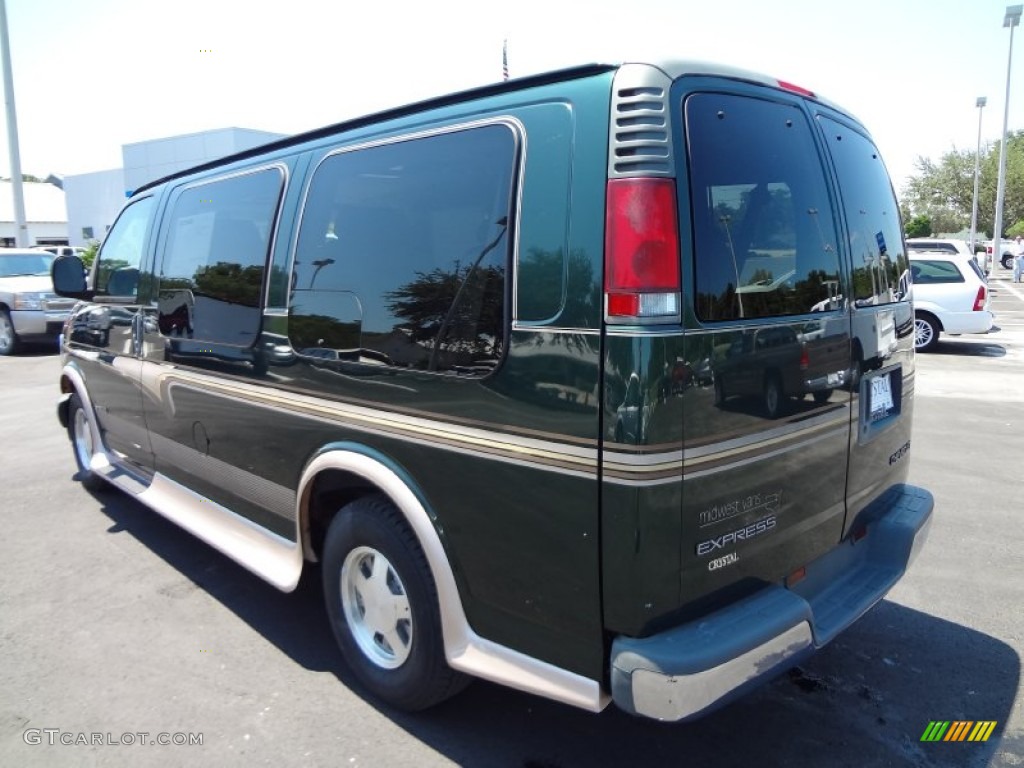 2002 Express 1500 Passenger Conversion Van - Forest Green Metallic / Neutral photo #3