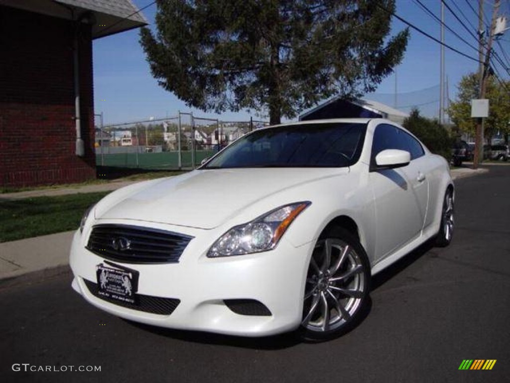 2008 G 37 S Sport Coupe - Ivory Pearl White / Stone photo #1