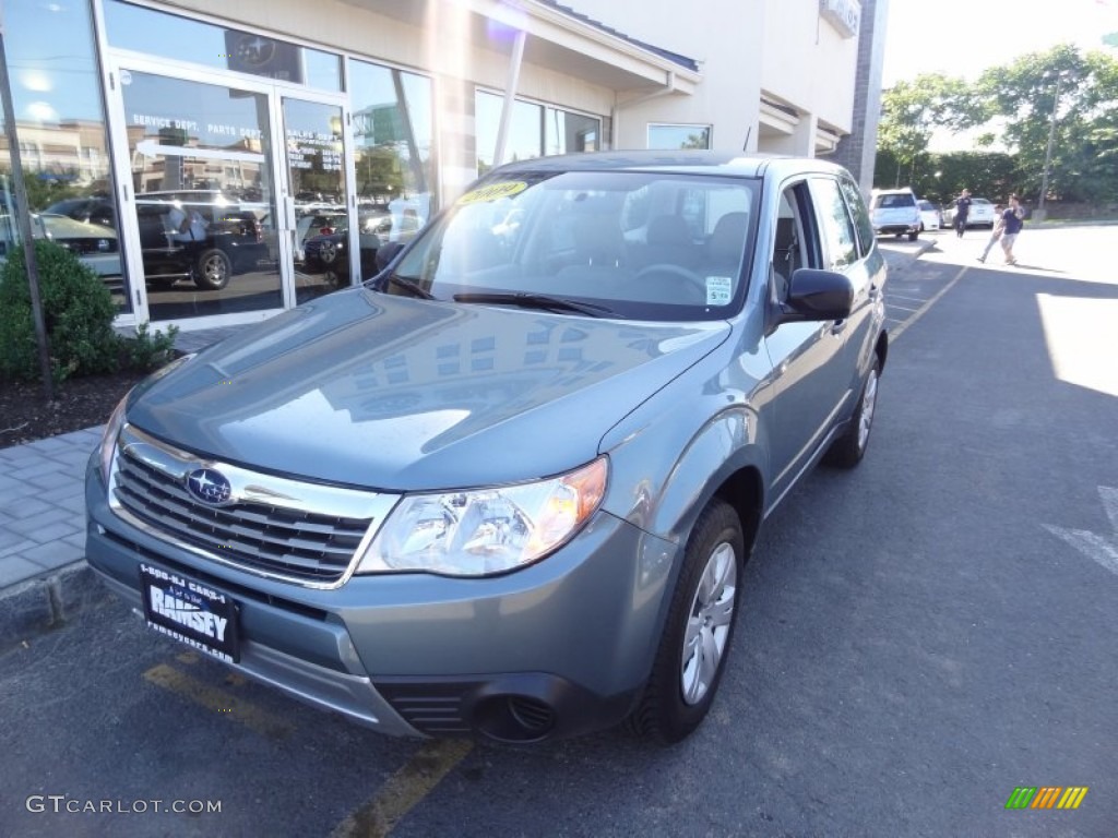 2009 Forester 2.5 X - Sage Green Metallic / Platinum photo #1