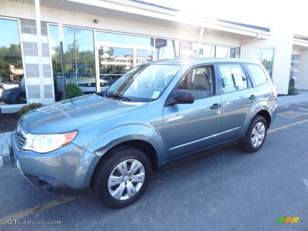 2009 Forester 2.5 X - Sage Green Metallic / Platinum photo #2