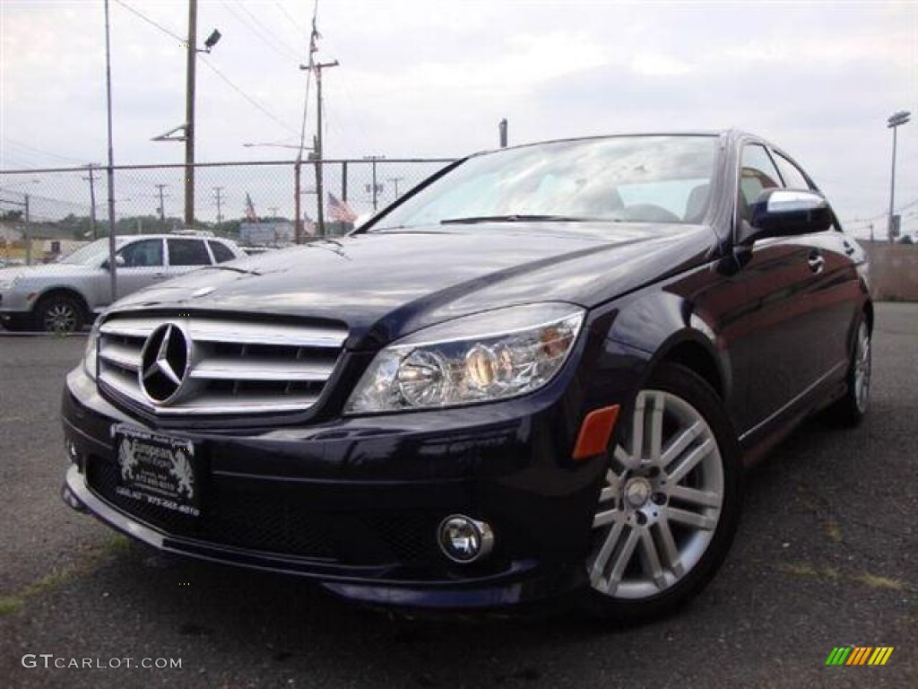 2009 C 300 4Matic Sport - Capri Blue Metallic / Grey/Black photo #1