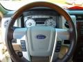Medium Stone Leather/Sienna Brown 2009 Ford F150 Platinum SuperCrew Steering Wheel