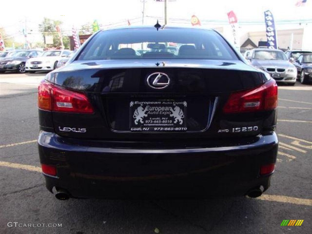 2008 IS 250 AWD - Black Sapphire Pearl / Black photo #5