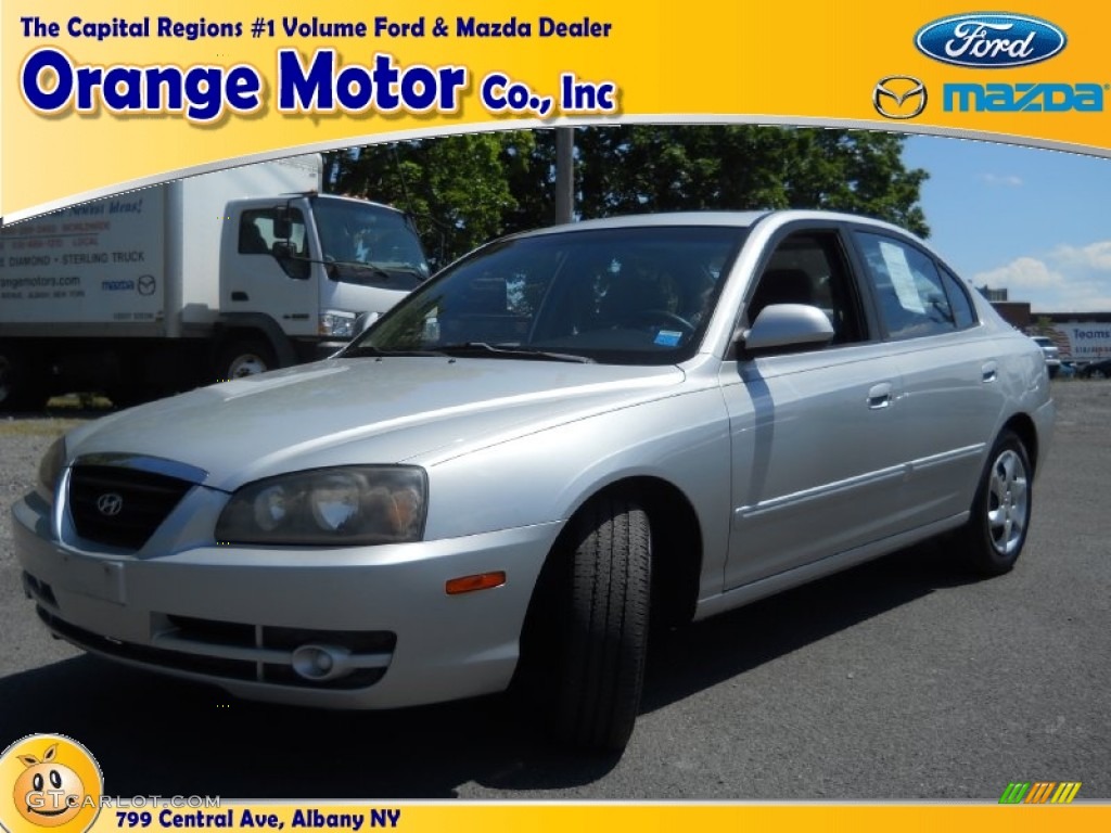 2004 Elantra GLS Sedan - Sterling Silver / Gray photo #1