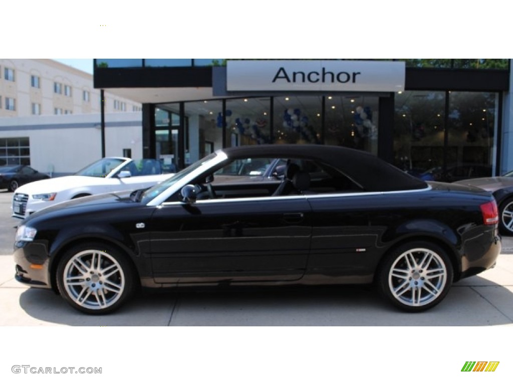 2009 A4 2.0T Cabriolet - Brilliant Black / Black photo #3