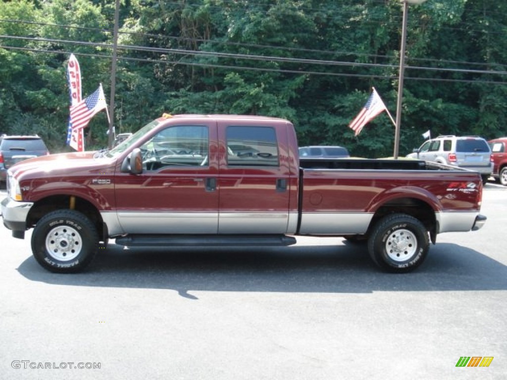 2004 F250 Super Duty FX4 Crew Cab 4x4 - Dark Toreador Red Metallic / Medium Flint photo #5