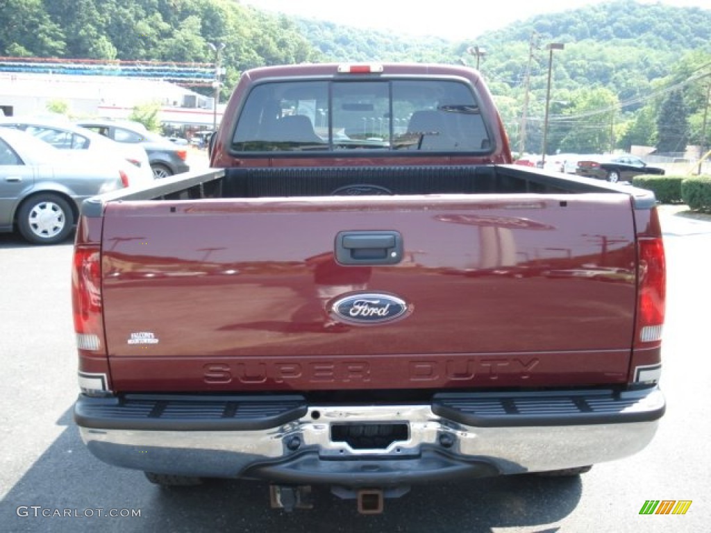 2004 F250 Super Duty FX4 Crew Cab 4x4 - Dark Toreador Red Metallic / Medium Flint photo #7