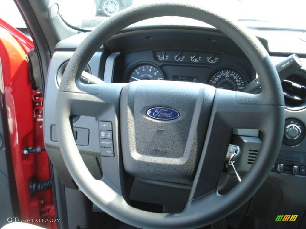 2012 Ford F150 XL Regular Cab 4x4 Steel Gray Steering Wheel Photo #67338392