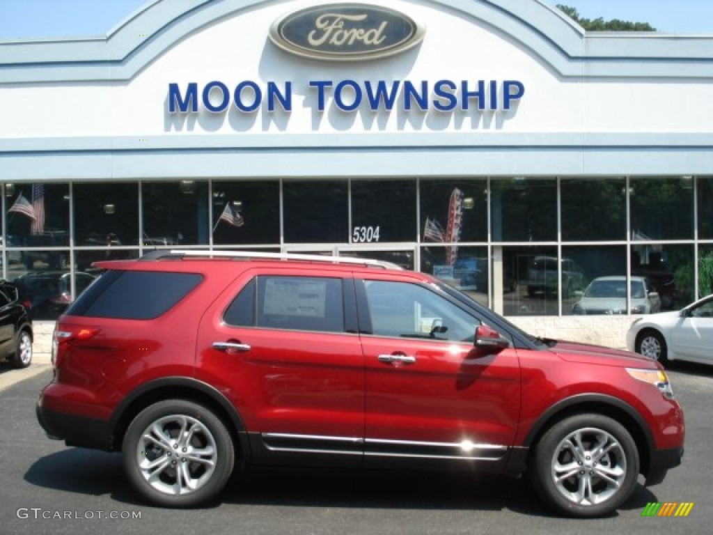 2013 Explorer Limited EcoBoost - Ruby Red Metallic / Charcoal Black photo #1
