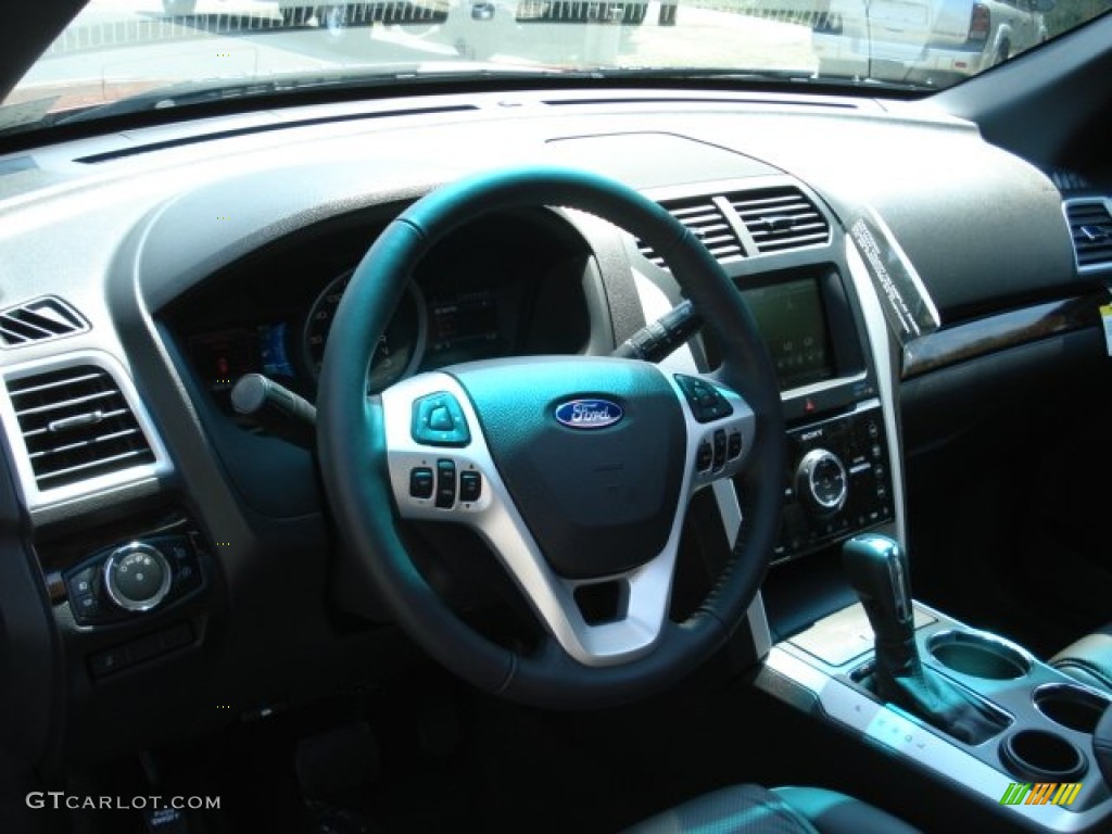 2013 Ford Explorer Limited EcoBoost Charcoal Black Dashboard Photo #67338554