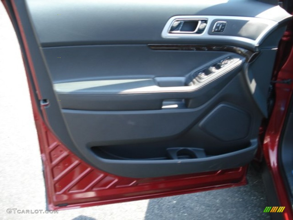 2013 Ford Explorer Limited EcoBoost Charcoal Black Door Panel Photo #67338560
