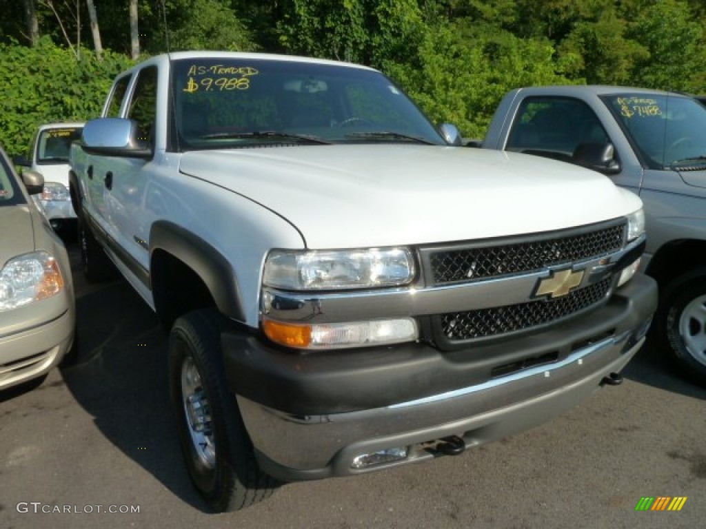 2002 Silverado 2500 LT Extended Cab 4x4 - Summit White / Graphite photo #1