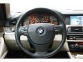 Oyster/Black Steering Wheel Photo for 2011 BMW 5 Series #67341662