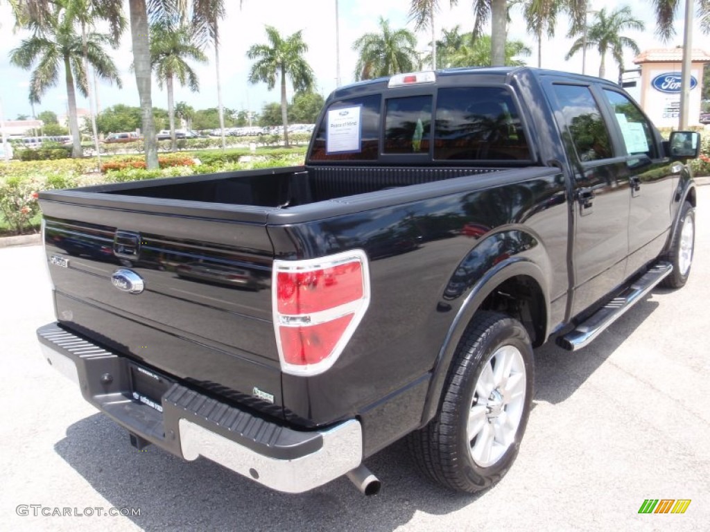 2010 F150 Lariat SuperCrew - Tuxedo Black / Black photo #6