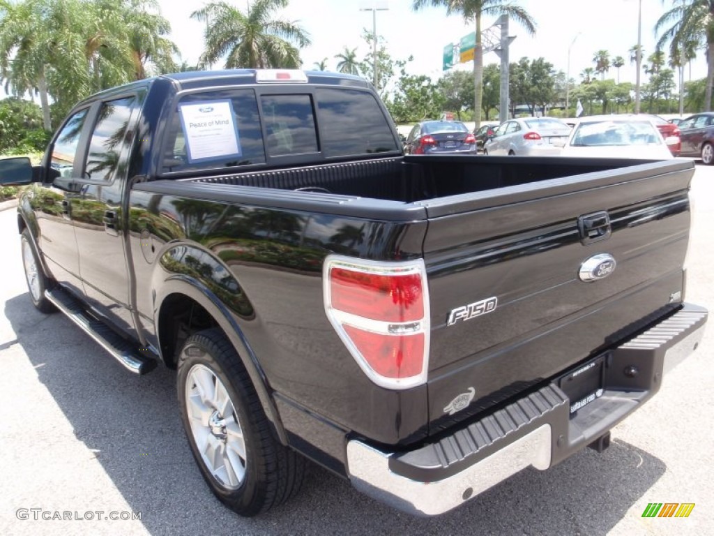 2010 F150 Lariat SuperCrew - Tuxedo Black / Black photo #9