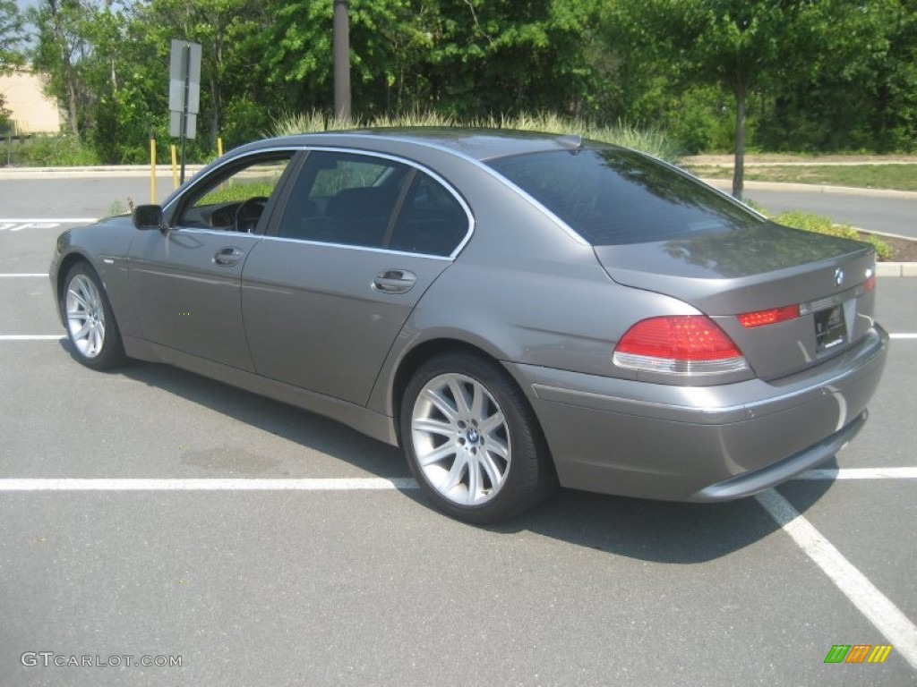 2003 7 Series 745Li Sedan - Sterling Grey Metallic / Black/Black photo #9