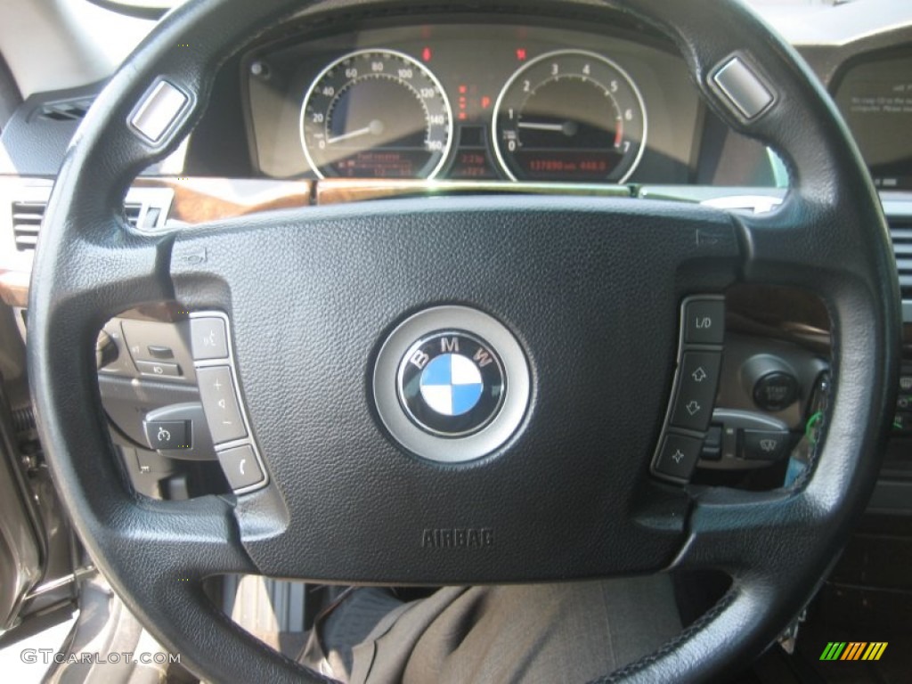 2003 7 Series 745Li Sedan - Sterling Grey Metallic / Black/Black photo #11