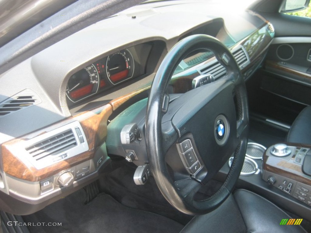 2003 7 Series 745Li Sedan - Sterling Grey Metallic / Black/Black photo #18