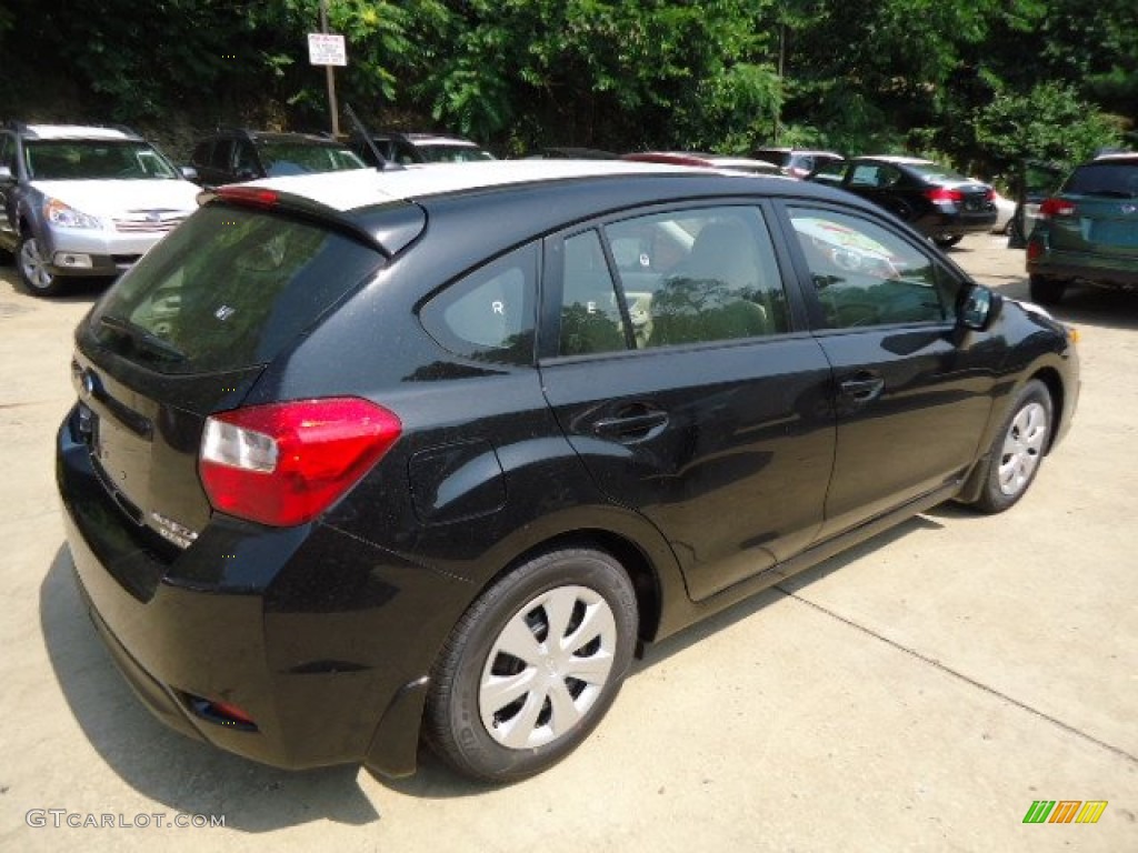 2012 Impreza 2.0i 5 Door - Obsidian Black Pearl / Ivory photo #3