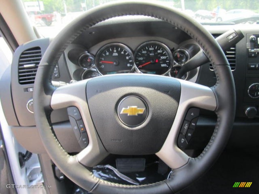 2013 Chevrolet Silverado 1500 LT Extended Cab 4x4 Ebony Steering Wheel Photo #67344248