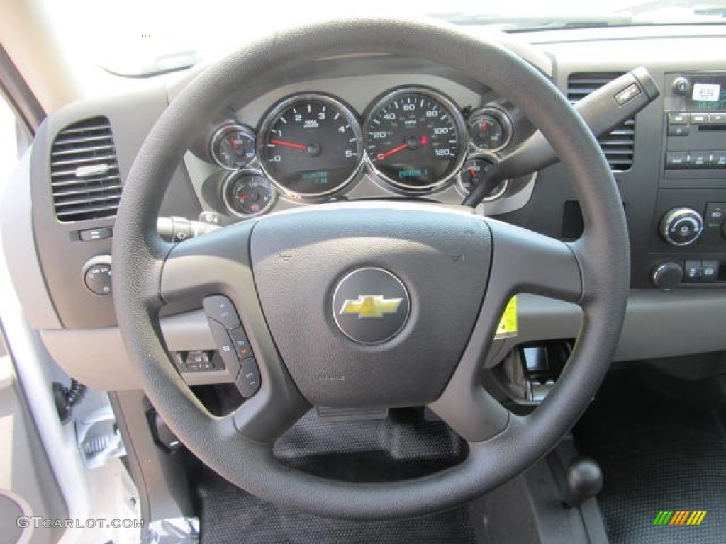 2013 Chevrolet Silverado 2500HD Work Truck Regular Cab 4x4 Dark Titanium Steering Wheel Photo #67344383