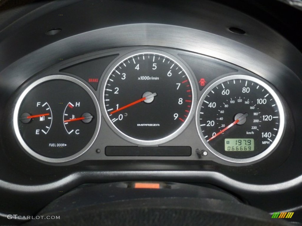 2004 Subaru Impreza WRX Sport Wagon Gauges Photo #67344611