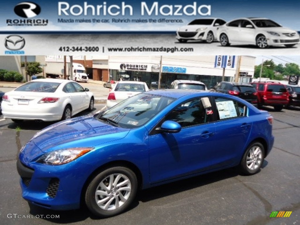 2012 MAZDA3 i Touring 4 Door - Sky Blue Mica / Black photo #1