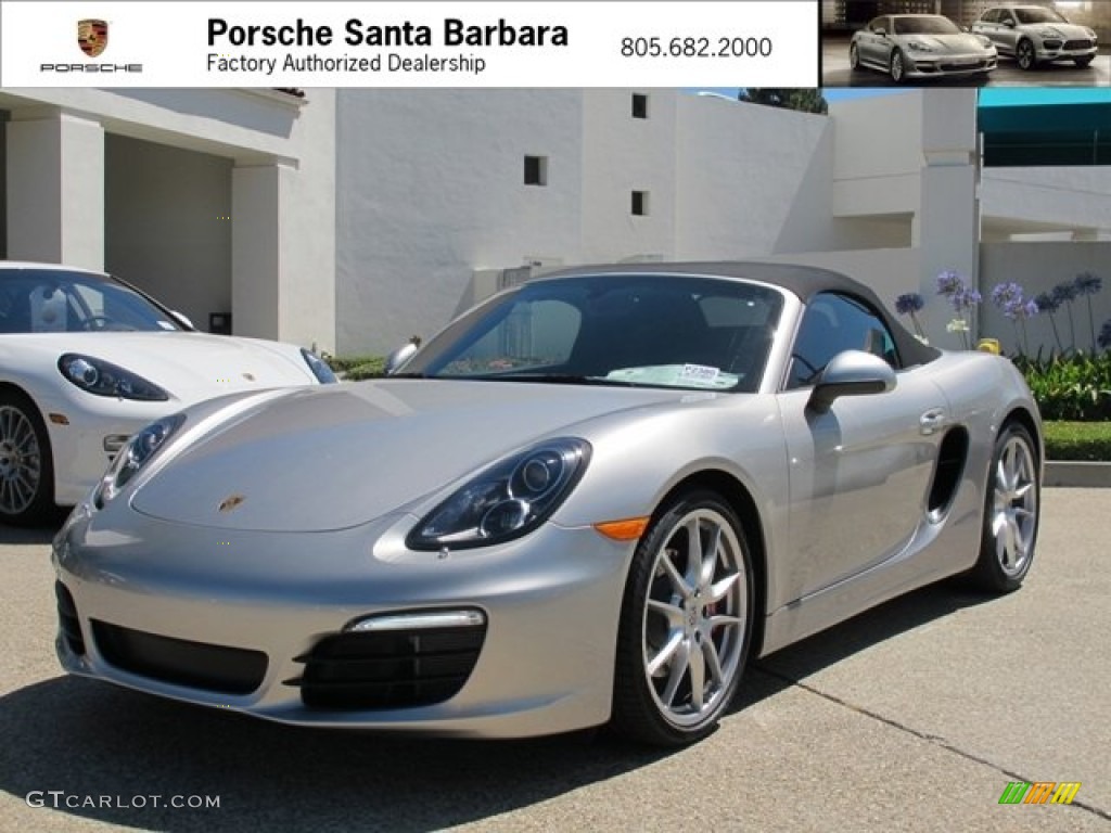 2013 Boxster S - Platinum Silver Metallic / Black photo #1