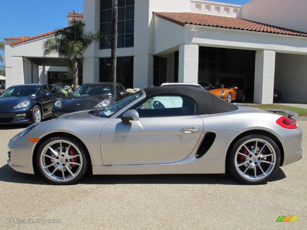 Platinum Silver Metallic 2013 Porsche Boxster S Exterior Photo #67352243