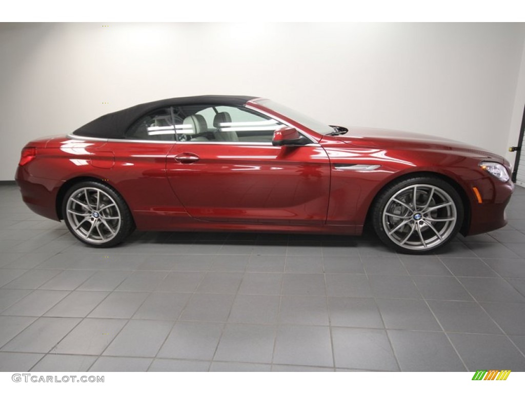 2012 6 Series 650i Convertible - Vermillion Red Metallic / Ivory White Nappa Leather photo #2