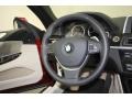 Ivory White Nappa Leather Steering Wheel Photo for 2012 BMW 6 Series #67352680