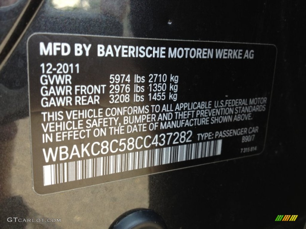 2012 7 Series 750Li xDrive Sedan - Dark Graphite Metallic / Black photo #16