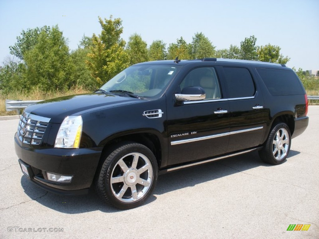 2011 Escalade ESV Premium AWD - Black Raven / Cashmere/Cocoa photo #4