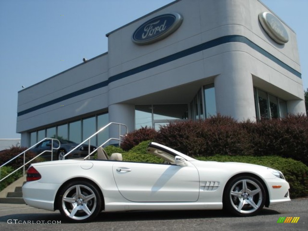 2011 SL 550 Roadster - Diamond White Metallic / Stone photo #1