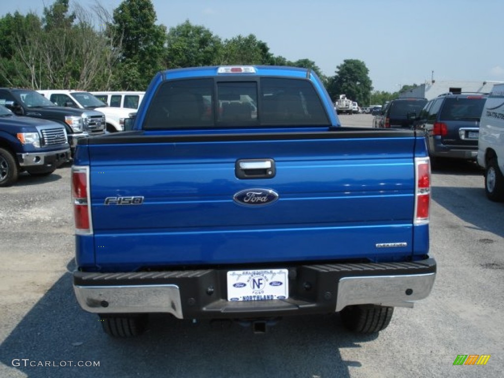 2012 F150 XLT SuperCab 4x4 - Blue Flame Metallic / Pale Adobe photo #7