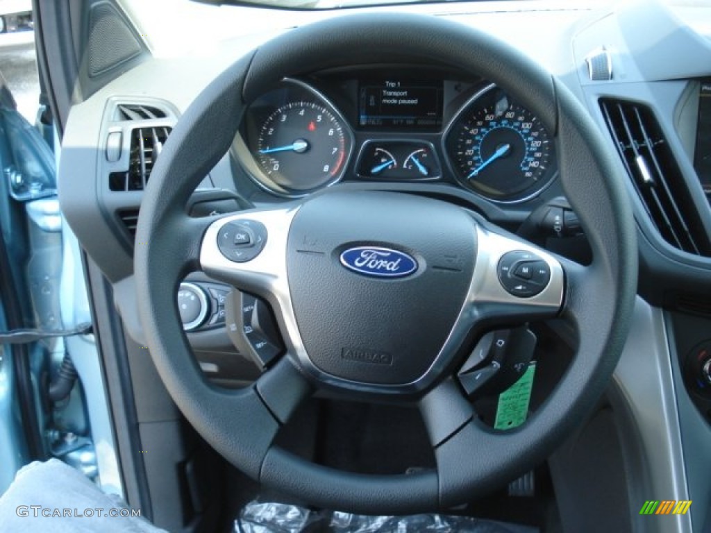 2013 Ford Escape SE 1.6L EcoBoost Charcoal Black Steering Wheel Photo #67358396
