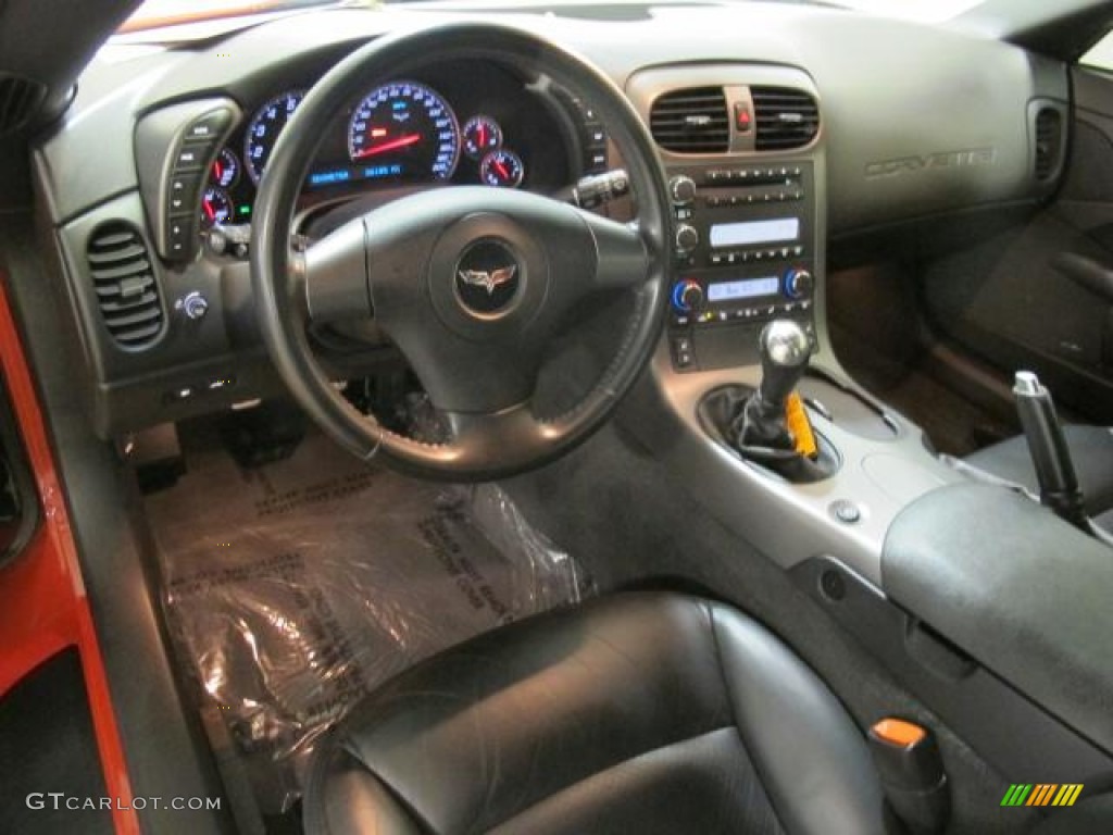 Ebony Black Interior 2006 Chevrolet Corvette Z06 Photo #67359413