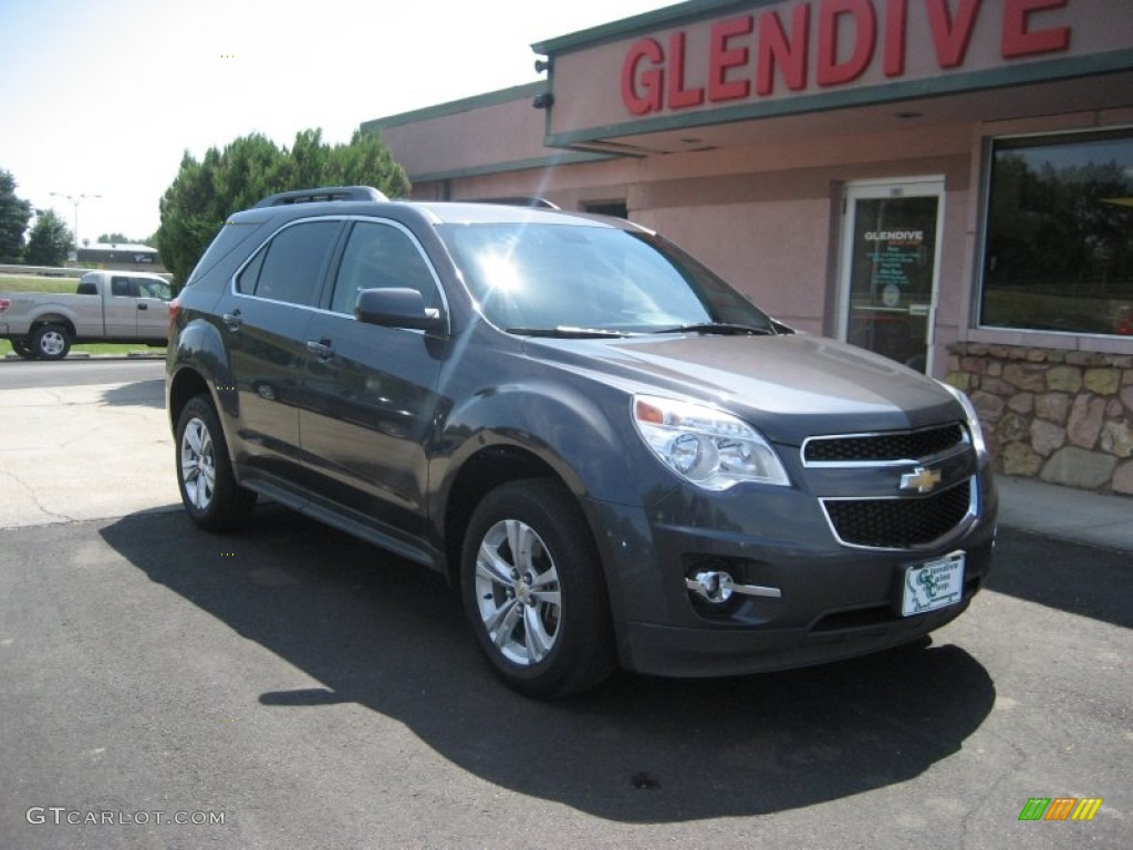 2010 Equinox LT AWD - Cyber Gray Metallic / Jet Black/Light Titanium photo #4