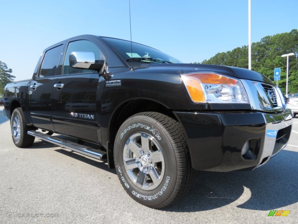 Galaxy Black 2012 Nissan Titan SV Heavy Metal Chrome Edition Crew Cab Exterior Photo #67361321