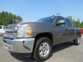 2012 Mocha Steel Metallic Chevrolet Silverado 1500 LT Crew Cab  photo #3