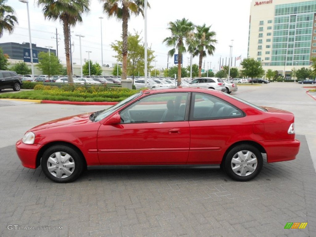 2000 Civic EX Coupe - Milano Red / Dark Gray photo #4