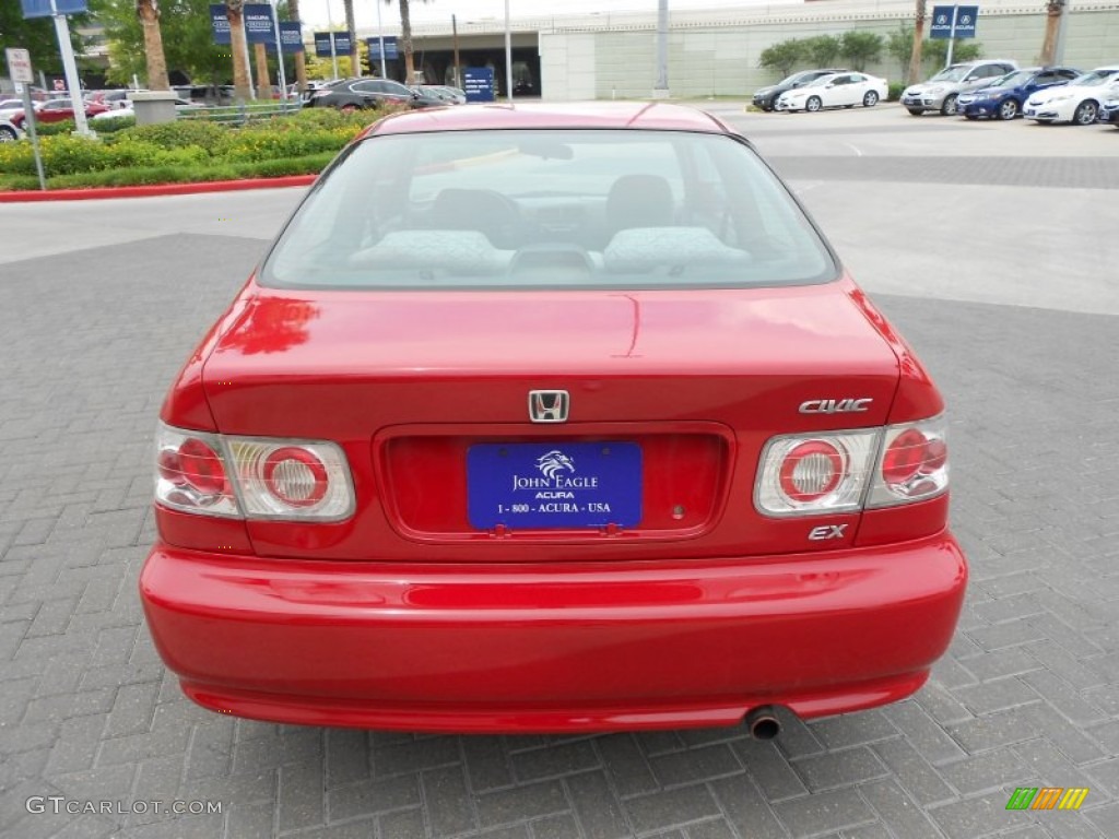 2000 Civic EX Coupe - Milano Red / Dark Gray photo #6