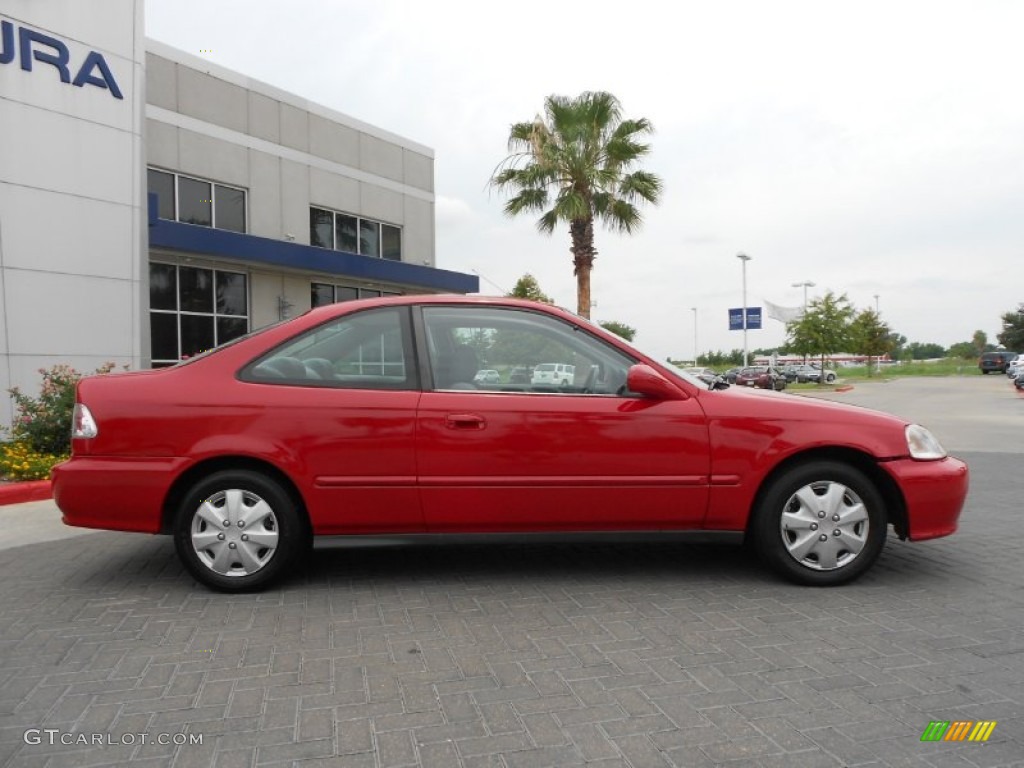 2000 Civic EX Coupe - Milano Red / Dark Gray photo #8