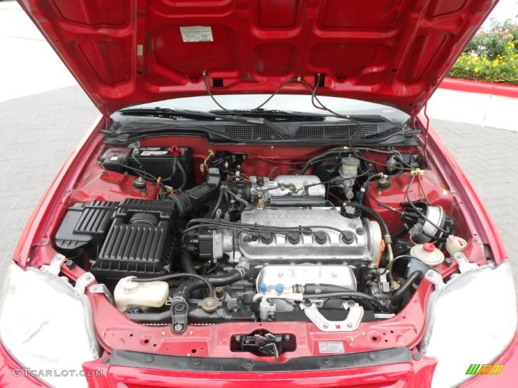 2000 Civic EX Coupe - Milano Red / Dark Gray photo #9