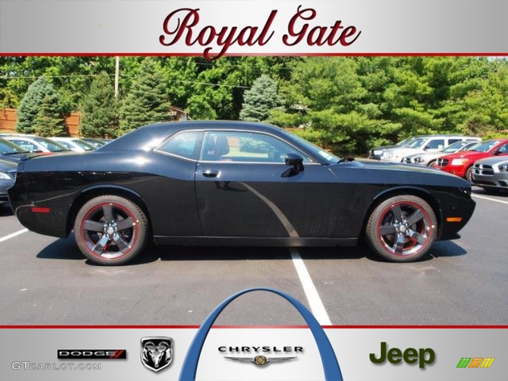 2012 Challenger Rallye Redline - Pitch Black / Dark Slate Gray/Radar Red photo #1